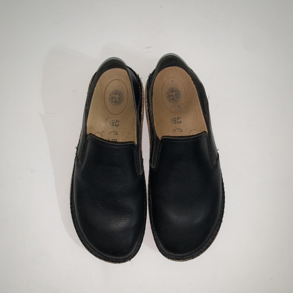 Birkenstock Shoes Mens Size 10 Black Leather Slip On Clog Comfort EU 43 - Picture 5 of 11